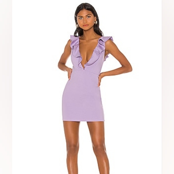 NBD Dresses & Skirts - Elegant Lavander Ruffle Dress